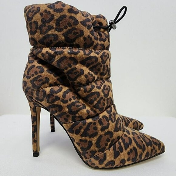 Jessica Simpson Animal Print Quilted Booties 7 - Picture 2 of 10